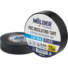 Изолента MOLDER ПВХ 0.13x19 мм 20 м Черная (MA21720)
