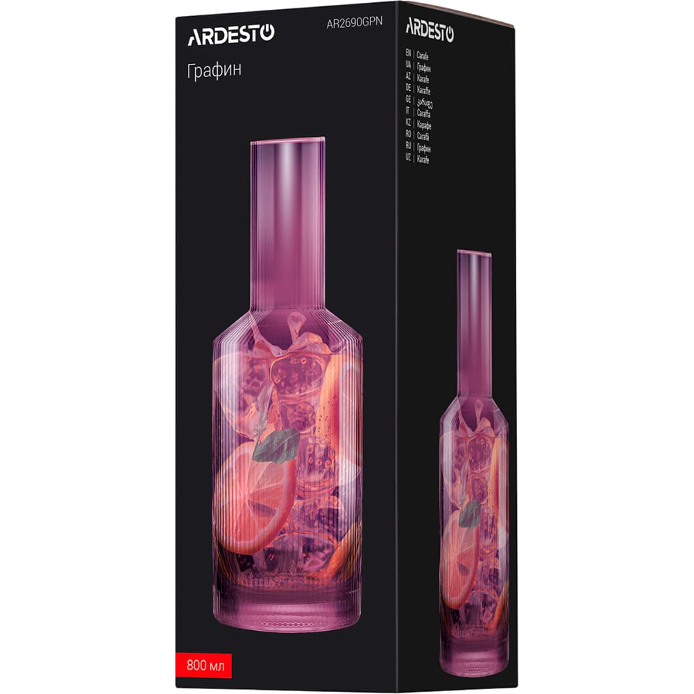 Зовнішній вигляд Графін ARDESTO 800 мл Pink (AR2690GPN)