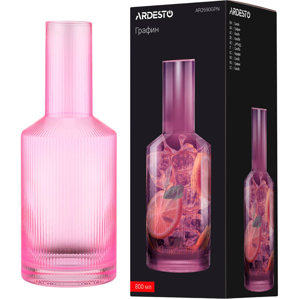 Графін ARDESTO 800 мл Pink (AR2690GPN) Призначення вода