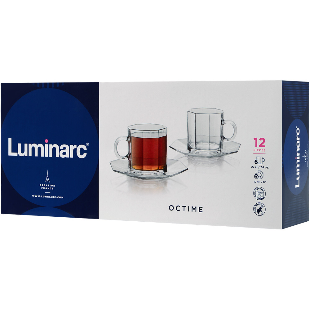 Сервиз LUMINARC OCTIME  6х220 мл (X0323) Тип чайный