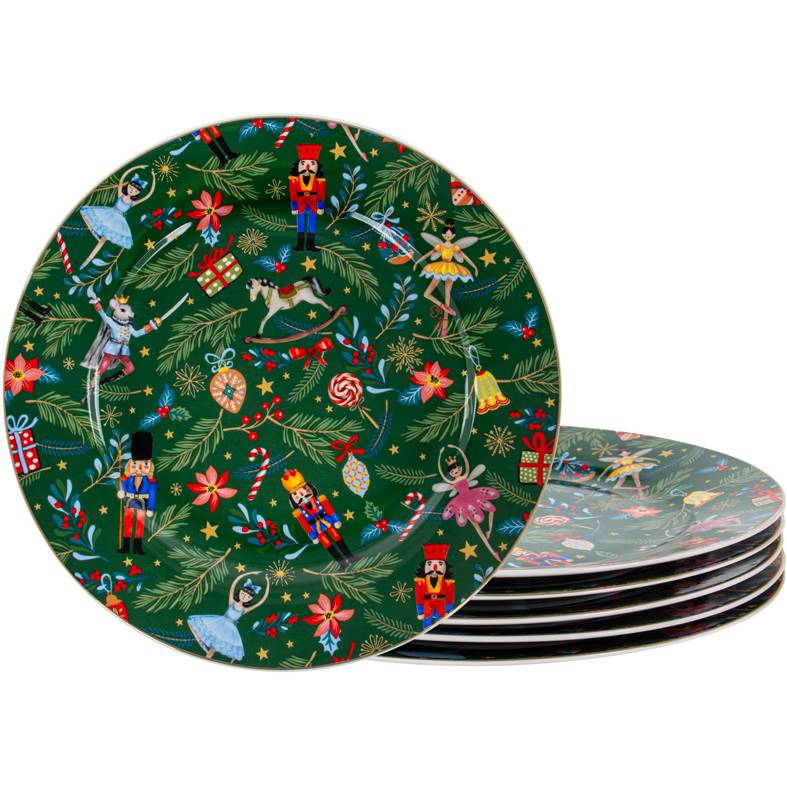 Сервіз LEFARD Green Christmas 27см 6шт (922-070) Тип столовий