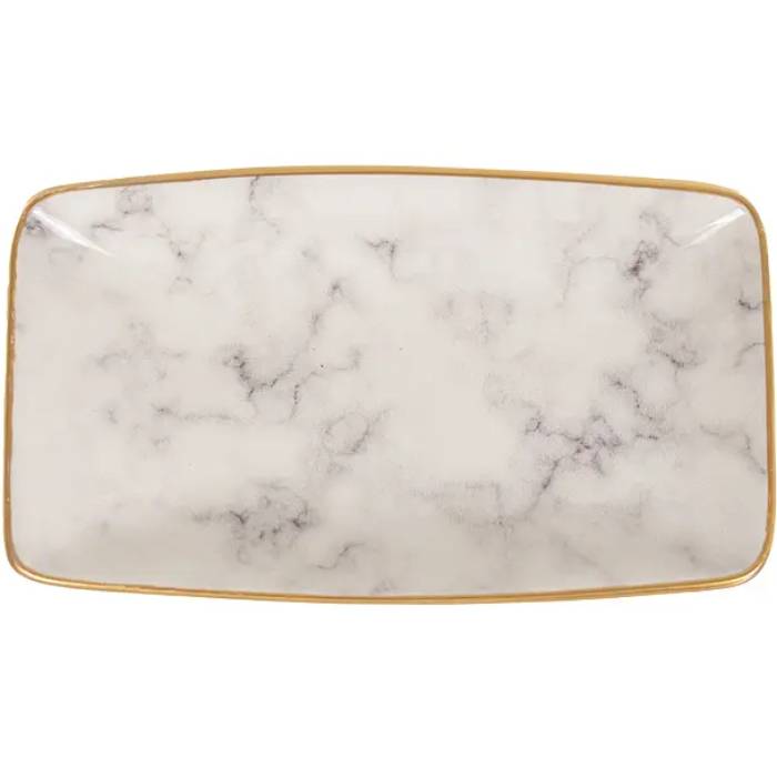 Набір страв ALBA CERAMIC Marble прямокутний 3 шт Gray (769-027) Комплектація блюдо
