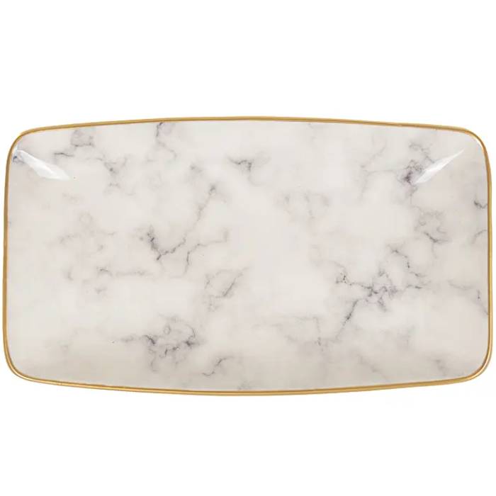 Набір страв ALBA CERAMIC Marble прямокутний 3 шт Gray (769-027) Кількість предметів 3