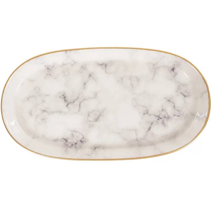 Набір страв ALBA CERAMIC Marble овальний 3 шт Gray (769-028) Комплектація блюдо