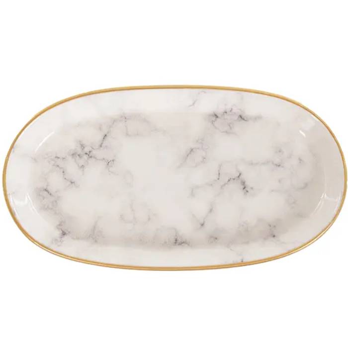 Набір страв ALBA CERAMIC Marble овальний 3 шт Gray (769-028) Тип столовий