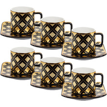 сервіз Lefard 12 предметів 120 мл Black Gold (926-018)