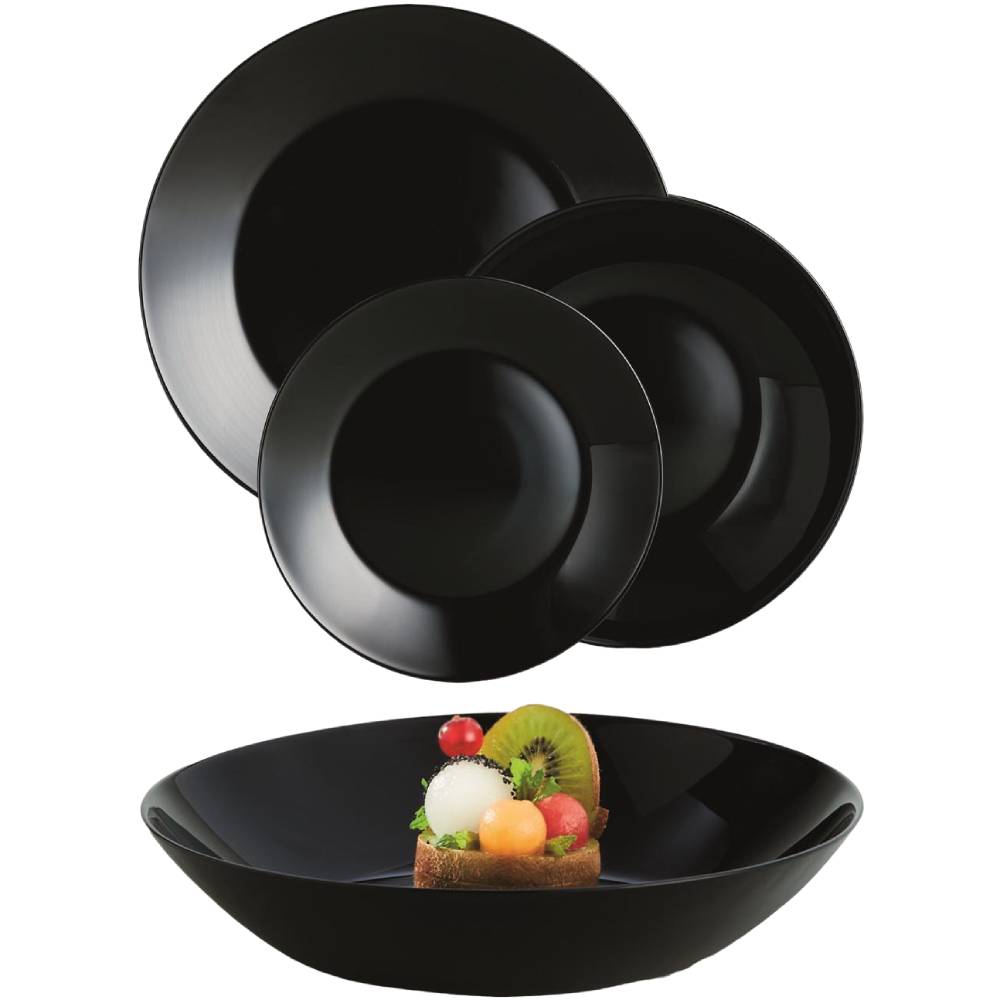 Сервіз LUMINARC ZELIE 18 пр. Black (V3894) Тип столовий