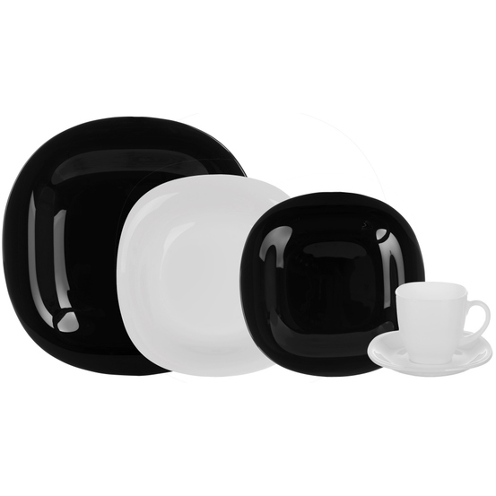 

Сервиз LUMINARC CARINE WHITE&BLACK 30 пр. (N1500), CARINE WHITE&BLACK