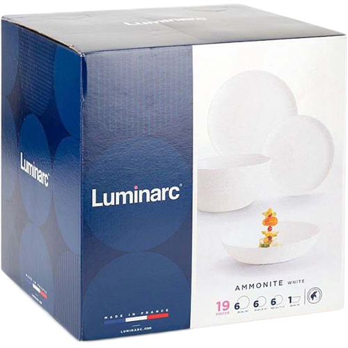 Сервіз LUMINARC Ammonite White 19 пр (P9103) Тип сервізу столовий