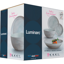 Сервіз LUMINARC Diwali Granit Marble 19 пр (Q0217)