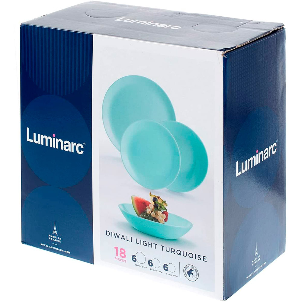 Зовнішній вигляд Сервіз LUMINARC DIWALI LIGHT TURQUOISE 18 предметів (P2963)