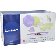 Сервиз Luminarc AMB Fleur Blush Purple&Green 46 пр (V0185)