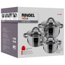 Набор кастрюль RINGEL Meyer RG-6000 1.8+2.5+3.4 л