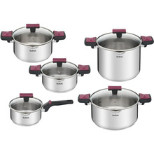 Набір посуду TEFAL G723SA74 Cook&Clip 6.1 л + 5 л + 2.9 л + 2 л + 1.5 л (2100116196)