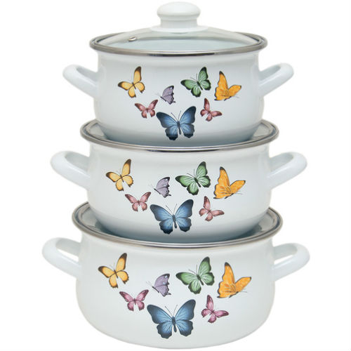 

Набор кастрюль Infinity ED-1435 Butterflies 6 предметов (6516432), ED-1435