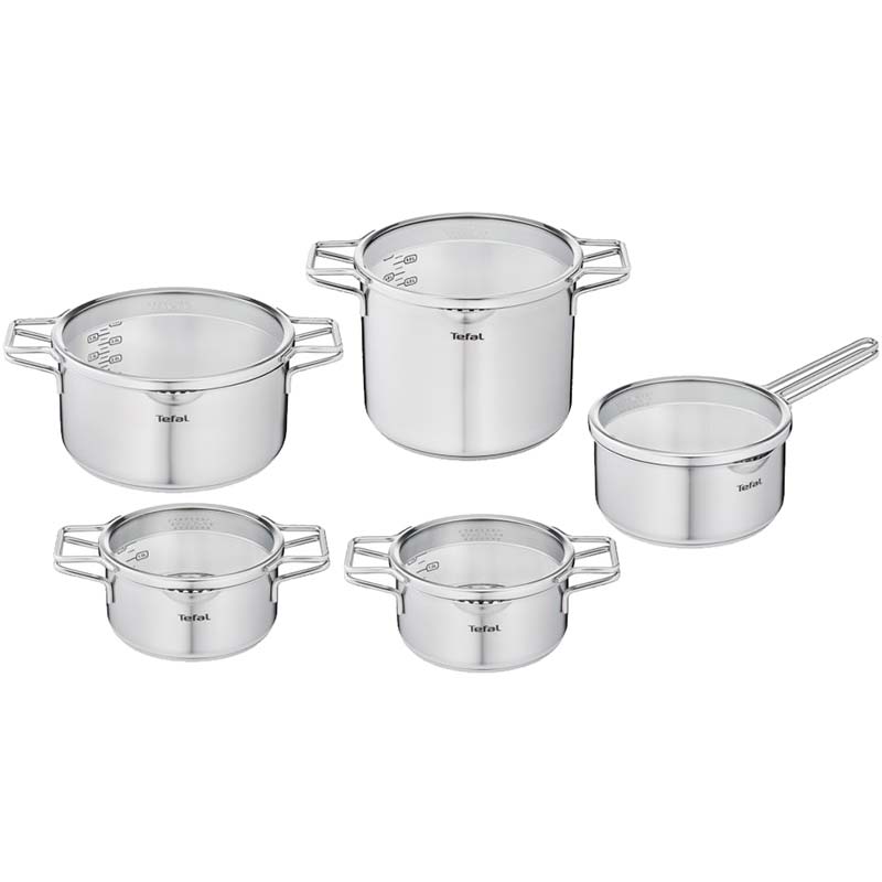 Набор кастрюль TEFAL H852SA55 NORDICA 6.1 л + 5 л + 2.9 л + 2 л + 1.4 л