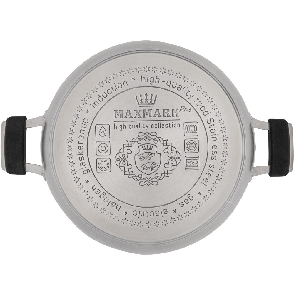 Набір каструль MAXMARK 1.5+2+3+5 л (MK-VS5408LG) Товщина дна 5