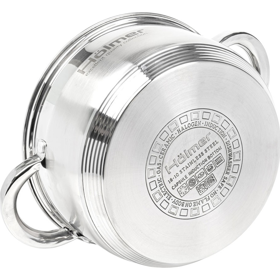 В Украине Набор кастрюль HOLMER CS-1452-SS 2+3.8 л