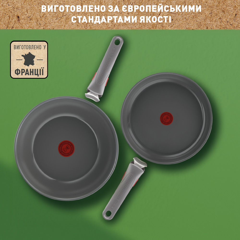 У Фокстрот Набір сковорідок TEFAL Renew Ingenio 24+28 см (L2609502)