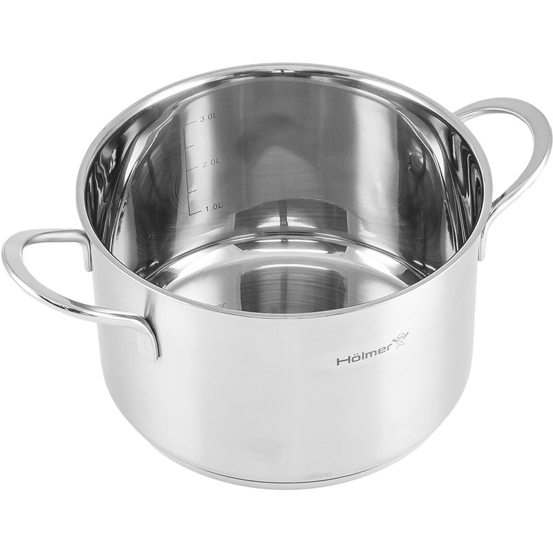 Заказать Набор кастрюль HOLMER CS-4651-SS Elegance 2+2,8+3,8 л