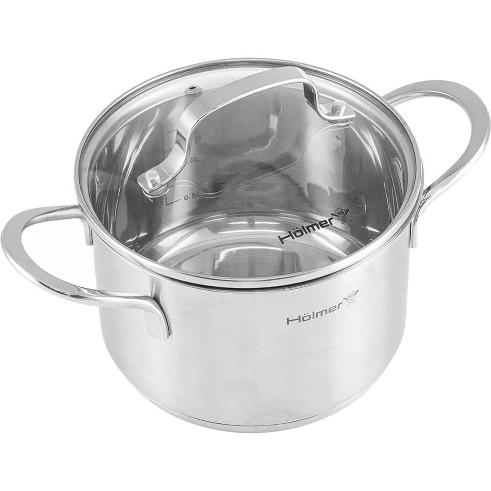 Фото Набір каструль HOLMER CS-41051-SS Elegance 2+2,8+3,8 л