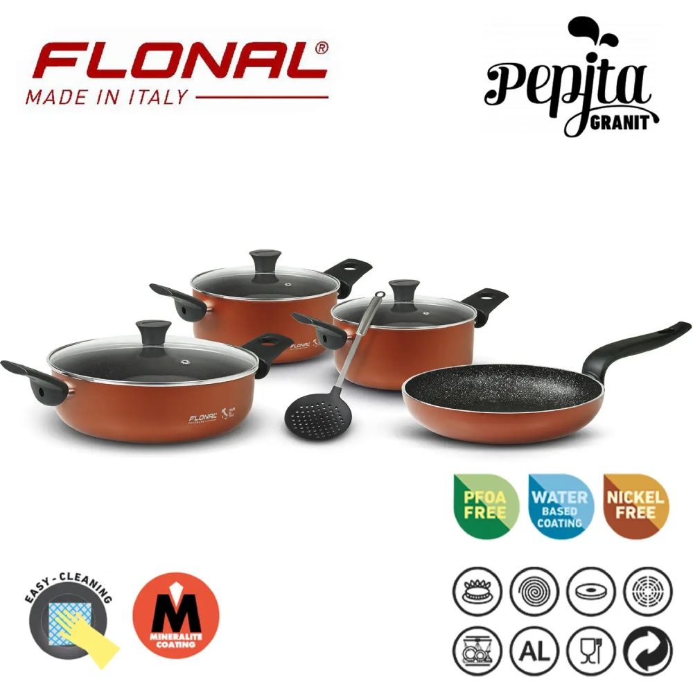 Набор посуды FLONAL Pepita Granit 8 пр (PGFSET08PZ) Посуда в наборе сотейник