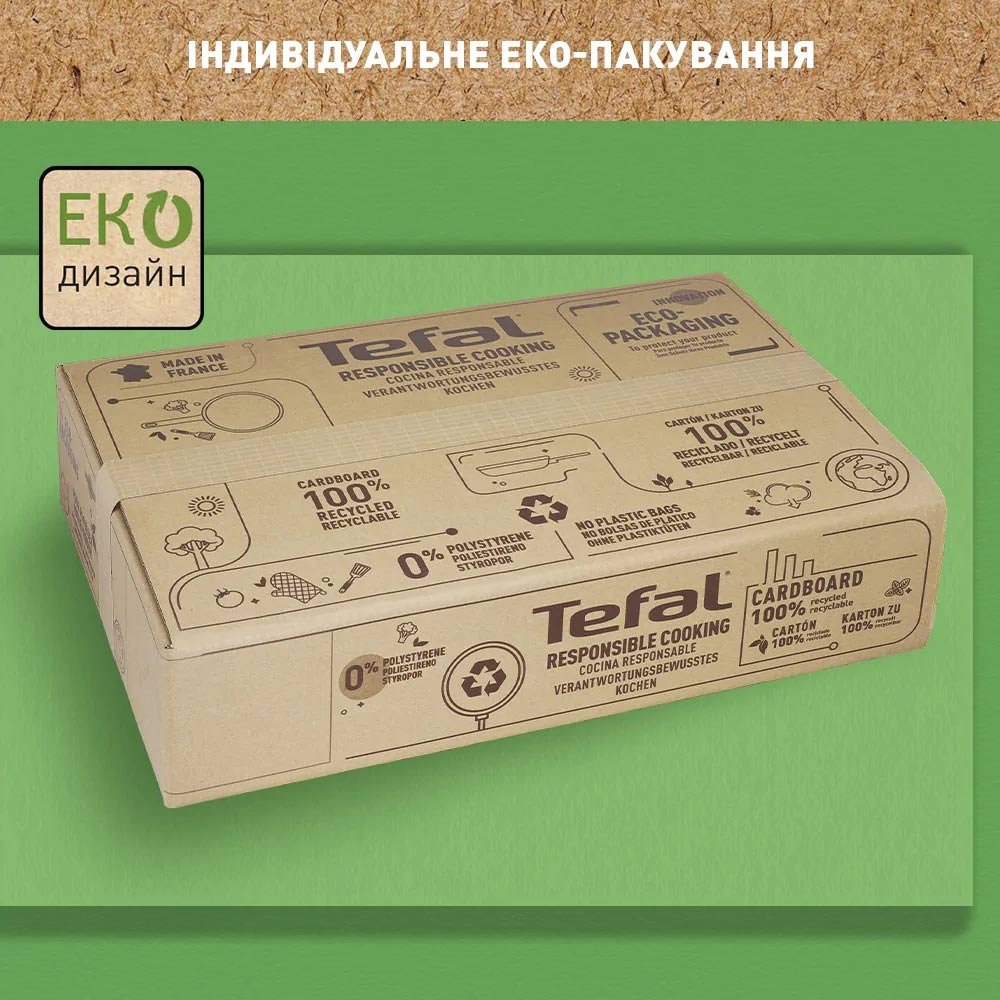 Фото 14 Набір сковорідок TEFAL Renew On 20+24+28 см (C4279132)
