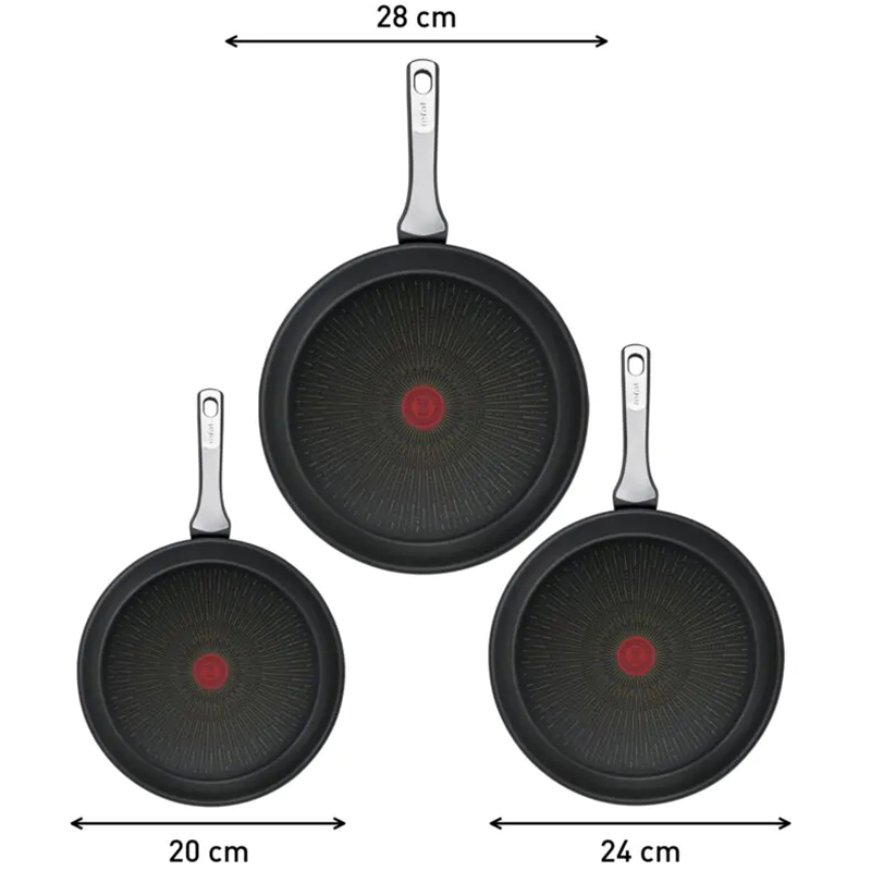 Замовити Набір сковорідок TEFAL Unlimited On 20+24+28 см (G2599102)