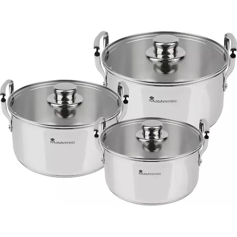 Набір каструль MASTERPRO Smart 3+6.5+11.5 л (BGMP-2145) Набір каструль MASTERPRO Smart 3+6.5+11.5 л (BGMP-2145)
