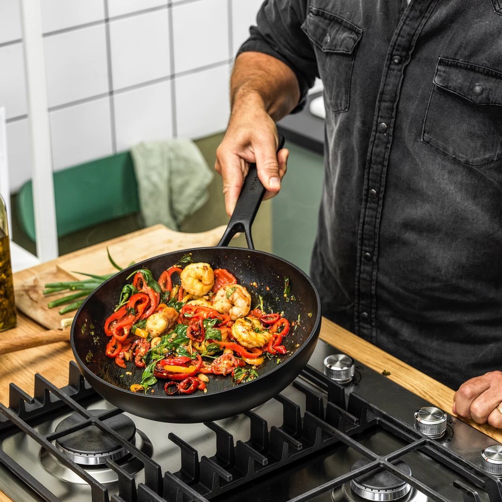 Набор сковородок KITCHENAID Classic Forged Aluminium 20+24+28 см (CC003570-001) Источник тепла подходит для индукции и прочих