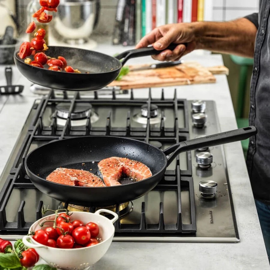 Набор сковородок KITCHENAID Classic Forged Aluminium 20+28 см (CC005685-001) Источник тепла подходит для индукции и прочих