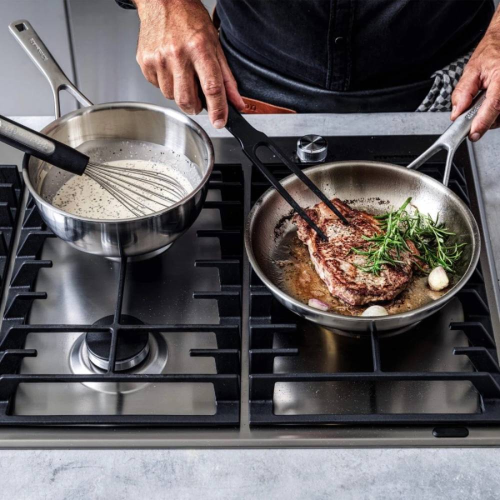 Набір сковорідок KITCHENAID Multiply Stainless Steel 24+28 см (CC004916-001) Джерело тепла підходить для індукції та інших