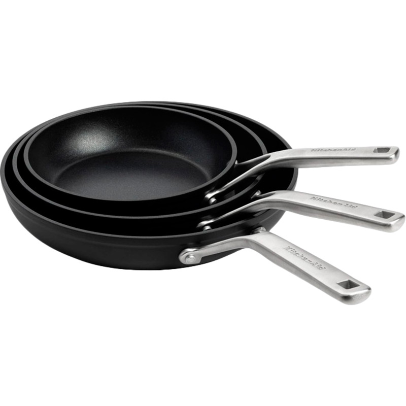 Набір сковорідок KitchenAid Forged Hardened Aluminium 20+24+28 см (CC005699-001) Кількість сковорідок 3