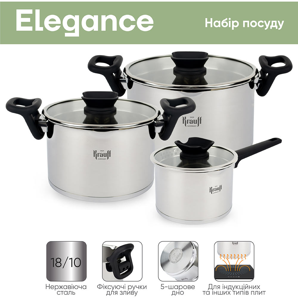 Фото 15 Набір посуду KRAUFF Elegance 6 пр. (26-247-025)