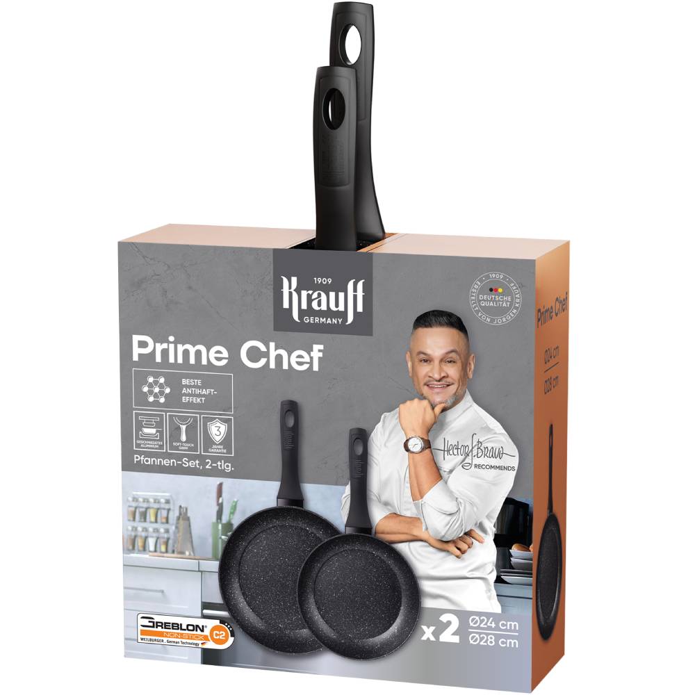 Набір сковорідок KRAUFF Prime Chef 2 пр. (25-45-222) Посуд в наборі пательня