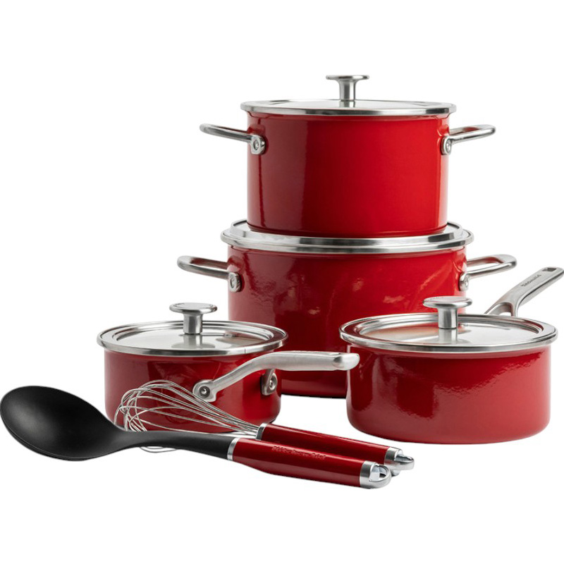 Набор посуды KITCHENAID Steel Core 10 пр Empire Red (CC004921-001) Набор посуды KITCHENAID Steel Core 10 пр Empire Red (CC004921-001)