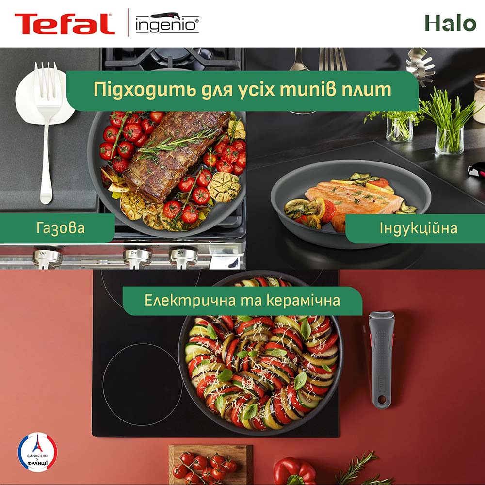 Набір сковорідок TEFAL Ingenio Halo 22см+26см (L8019353) Зовнішній вигляд Набір сковорідок TEFAL Ingenio Halo 22см+26см (L8019353)