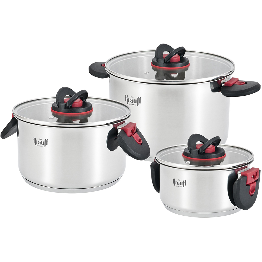 Набір каструль KRAUFF Prime Chef 6 пр. (26-303-017) Набір каструль KRAUFF Prime Chef 6 пр. (26-303-017)