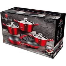 Набір посуду BERLINGER HAUS Metallic Line Burgundy Edition 13 ін. Red (BH-7030)