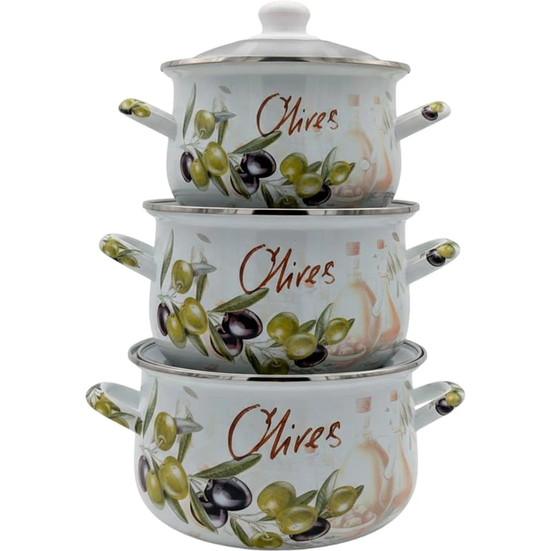 Набор кастрюль VERONA 1.6+2.5+3 л (VR-0001-03) Посуда в наборе кастрюля