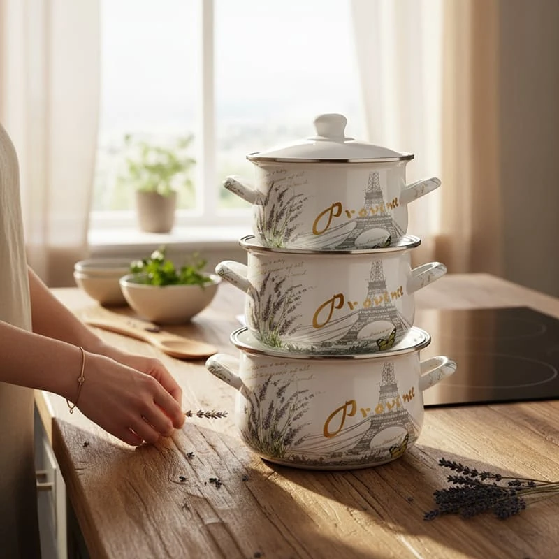 Фото 14 Набір каструль VERONA 1.6+2.5+3 л (VR-0004-03)