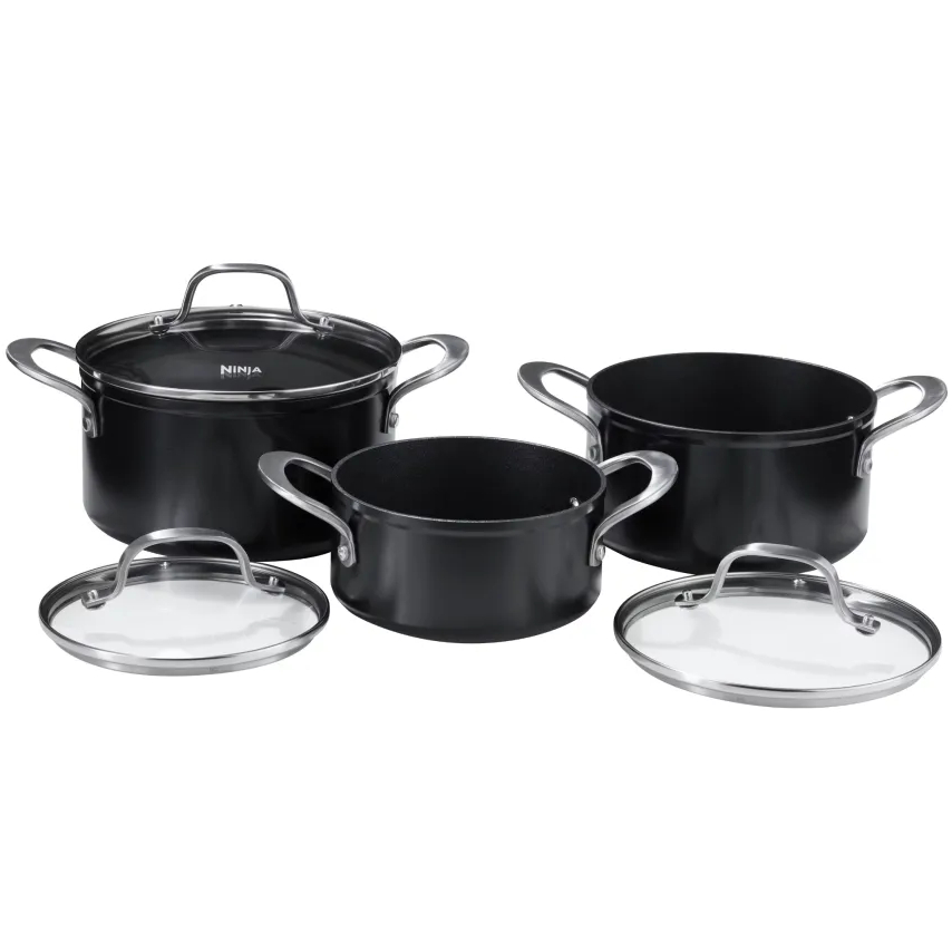 Набор кастрюль NINJA ZEROSTICK Essentials 1,4+2,1+2,8 л (C13000DE) Посуда в наборе кастрюля