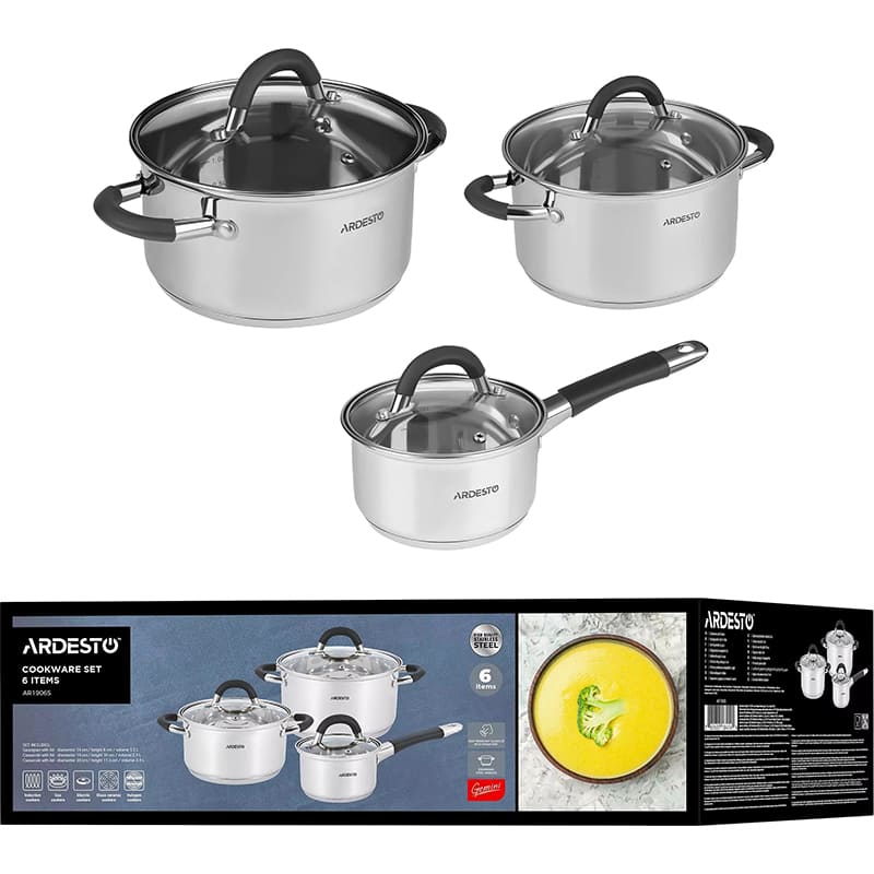 Замовити Набір посуду ARDESTO Gemini Salerno 6 пр. (AR1906S)