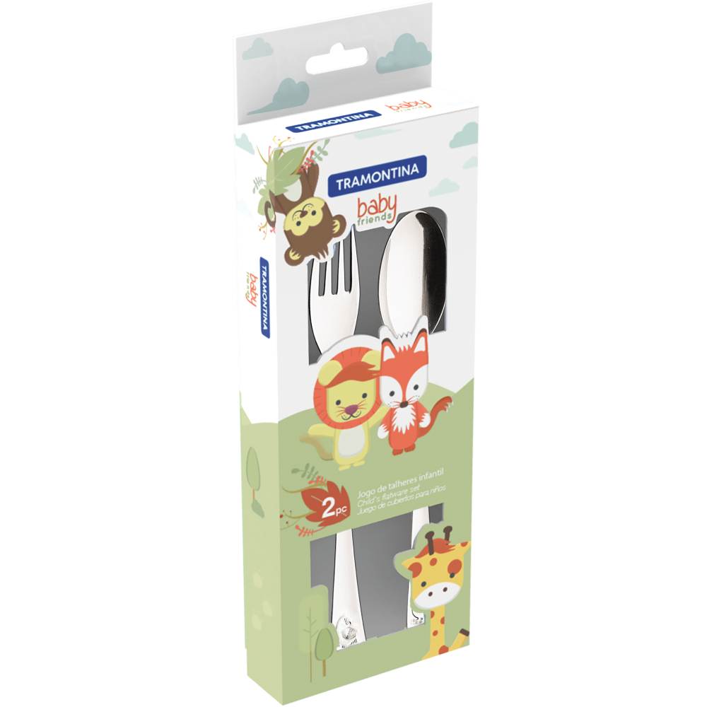 Набор детских столовых приборов TRAMONTINA BABY 2 пр. (66970/030) Материал нержавеющая сталь