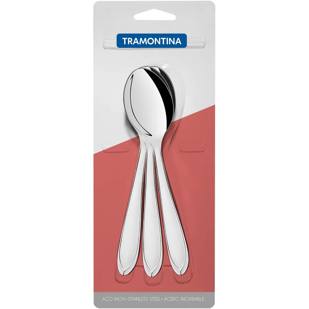Набір десертних ложок TRAMONTINA LAGUNA 3 пр. (66906/041) Матеріал ручки нержавіюча сталь