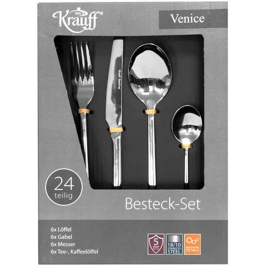 Столовый набор KRAUFF Venice 24 пр. (29-178-002) Материал нержавеющая сталь