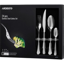 Набор столовых приборов ARDESTO Black Mars York 24 пр. (AR0724YS)