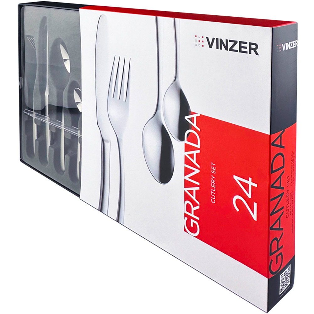 Зовнішній вигляд Набір столових приладів VINZER GRANADA 24 пр. (50102)