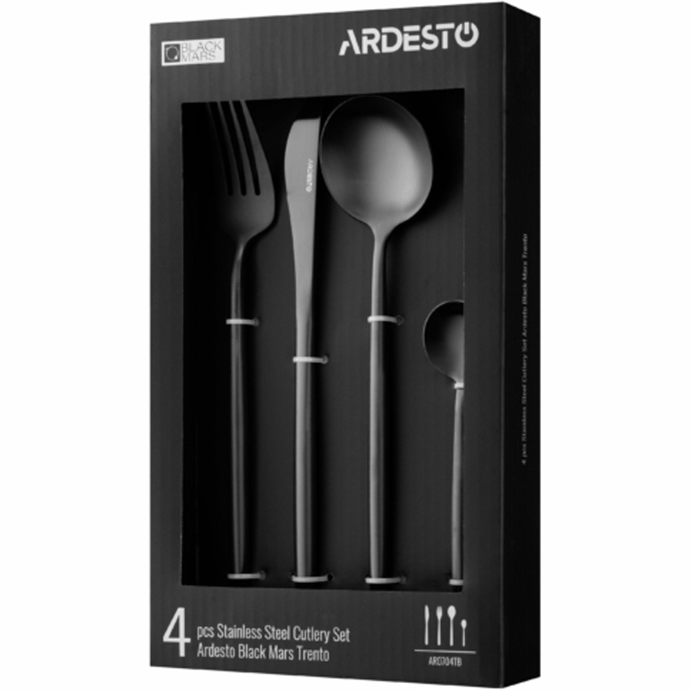 Набор столовых приборов ARDESTO Black Mars Trento 4 пр black (AR0704TB) Толщина ножа 8