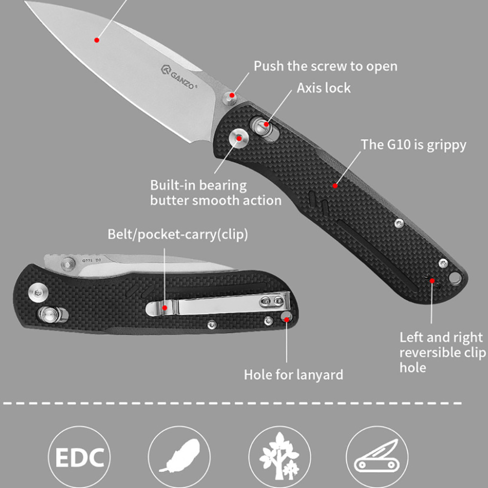 Заказать Нож GANZO Black (G771-BK)